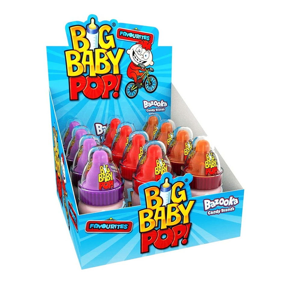Bazooka Big Baby Pop (UK) 32g 12 Pack - Bazooka Joe - Baby Bottle Pop