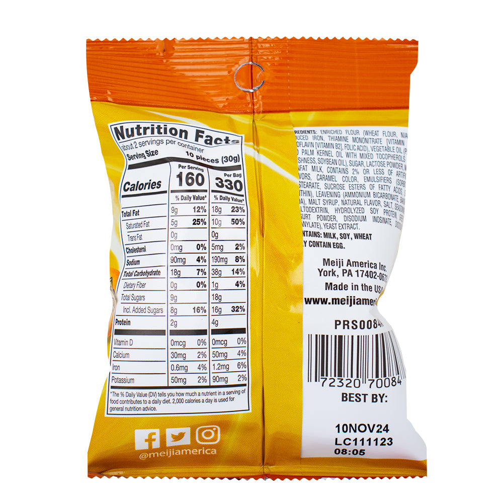 Hello Panda Caramel Filled Cookies 2.2oz - 6 Pack  Nutrition Facts Ingredients