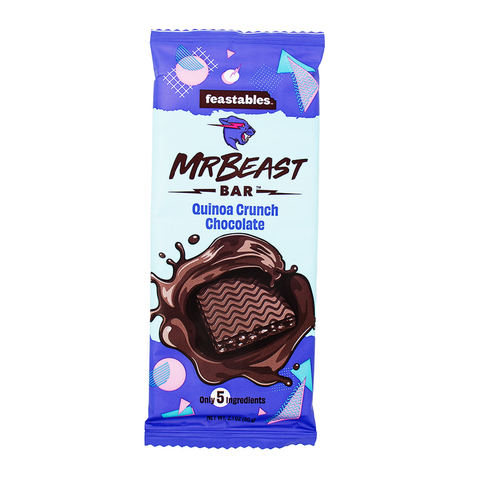 Mr Beast Quinoa Crunch Chocolate 60g - 10 Pack **BB 2024/July/25**