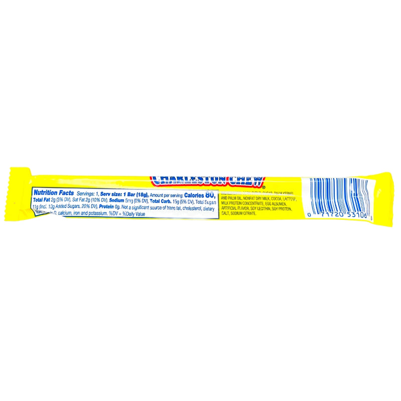 Charleston Chew Vanilla -36 Pieces - 1 Pack - Nutrition Facts - Ingredients