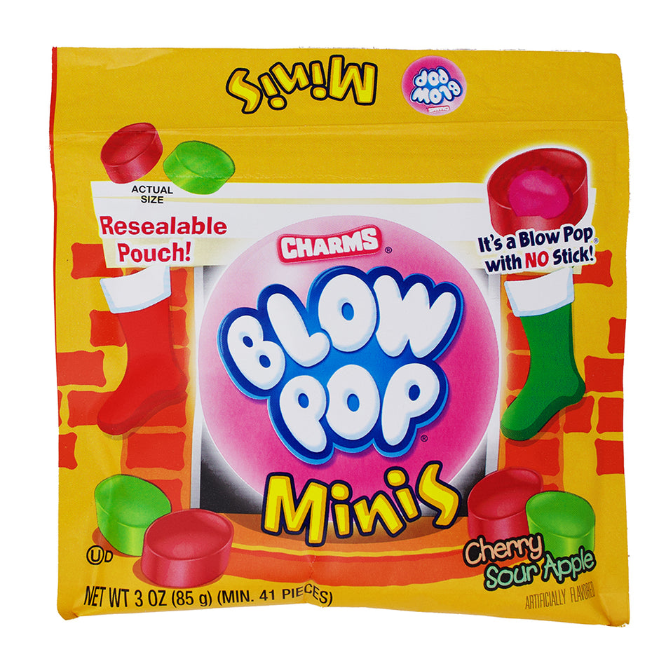 Charms Blow Pop Minis Christmas Pouch 3oz - 12 Pack