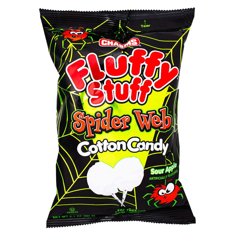 Fluffy Stuff Spider Web Cotton Candy 2.1 oz - 24 Pack 