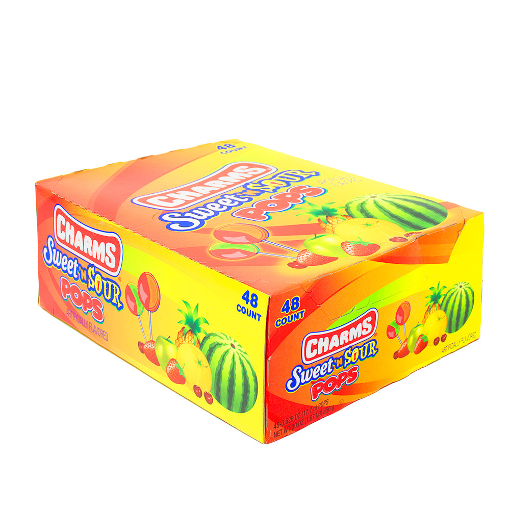 Charms Sweet N Sour Pops - 48 Lollipops