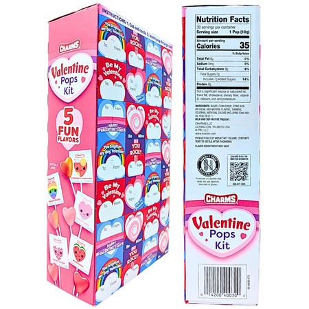 Charms Valentine Pops Kit 300g - 12 Pack