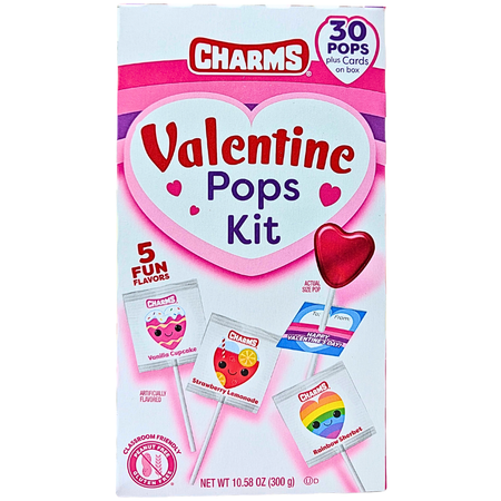 Charms Valentine Pops Kit 300g - 12 Pack