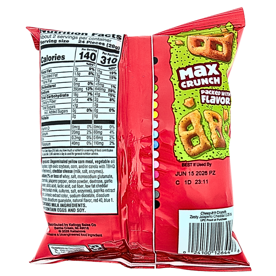 Cheez-It Crunch Zesty Jalapeno Cheddar 2.25oz - 6 Pack