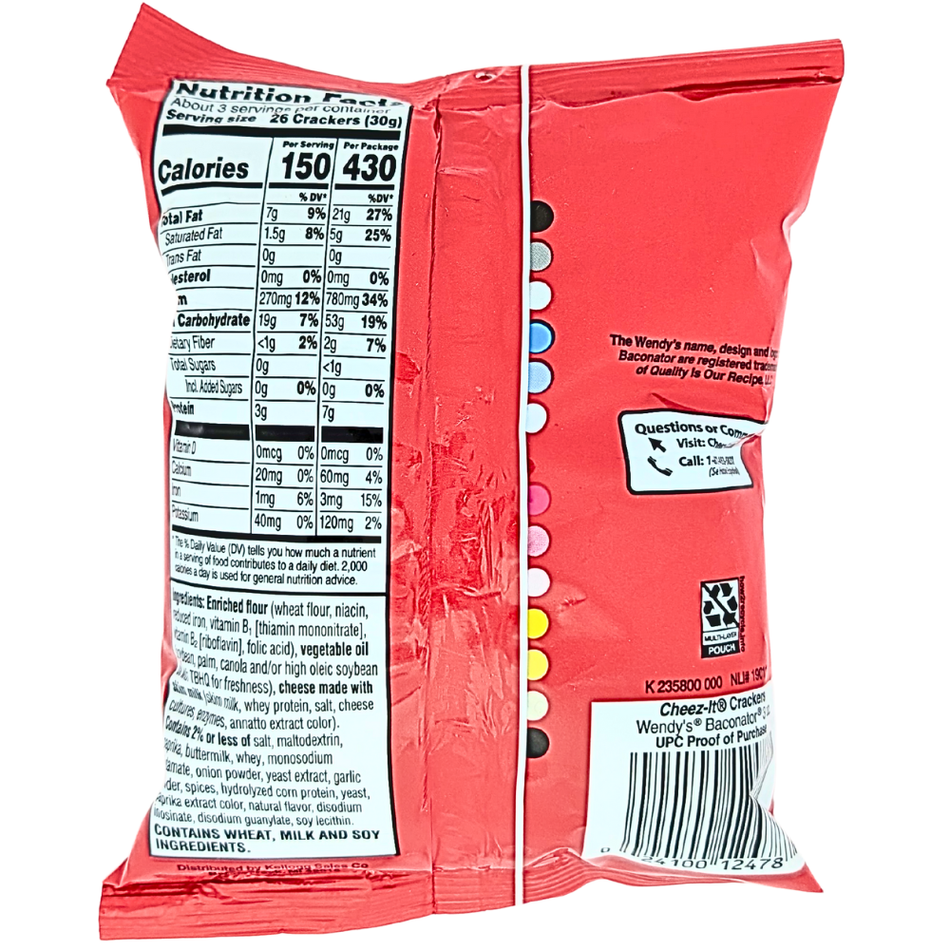 Cheez It Wendy's Baconator 85g - 30 Pack