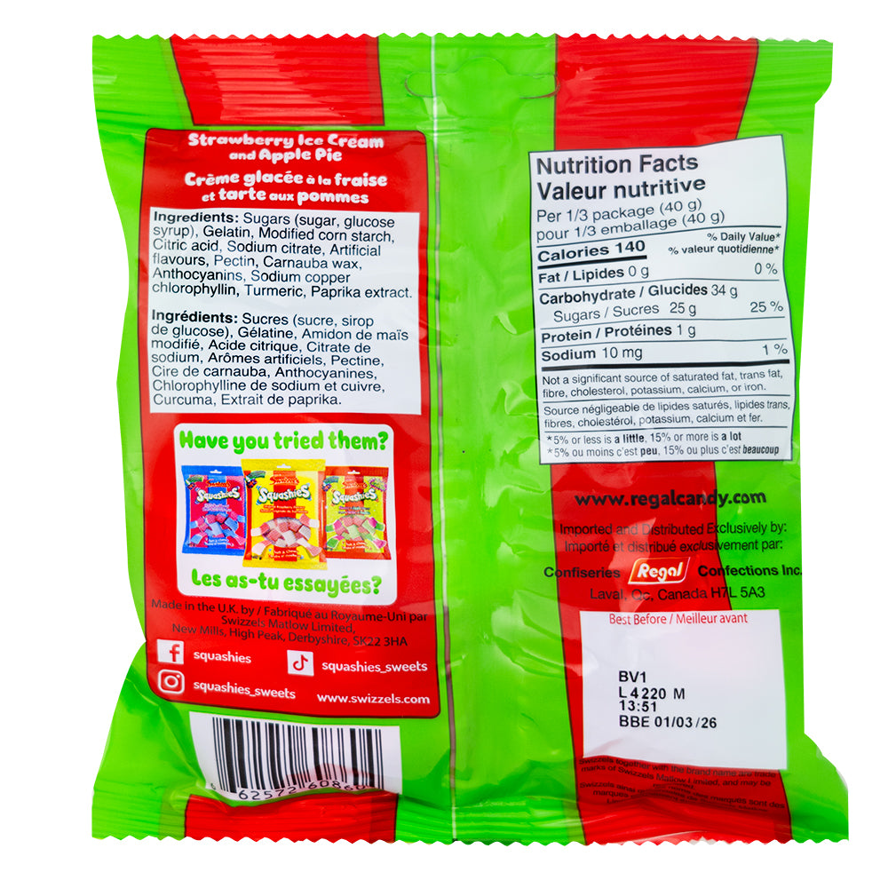 Christmas Squashies 120g - 12 Pack  Nutrition Facts Ingredients
