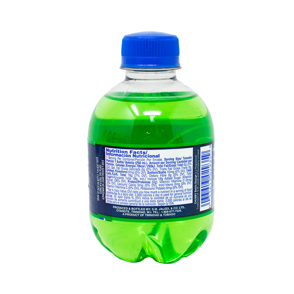 Chubby Martian Magic Green Punch Soda 250mL - 24 Pack  Nutrition Facts Ingredients