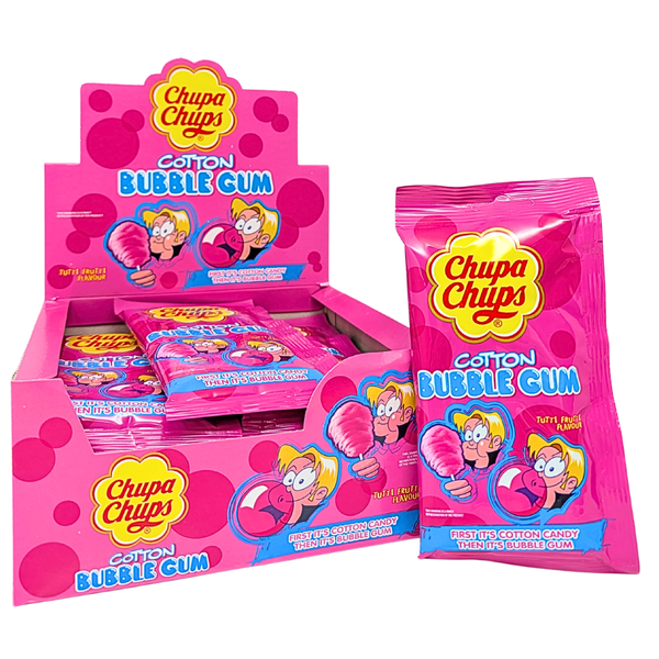 Chupa Chups Cotton Bubble Gum 11g (UK) - 12 Pack