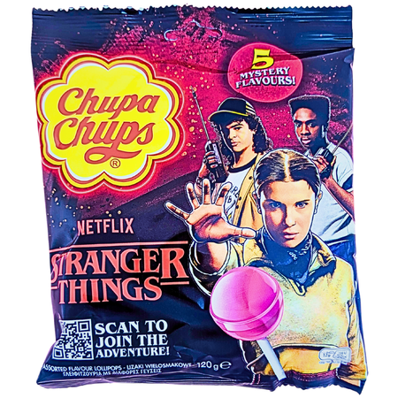 Chupa Chups Stranger Things 5 Flavours 120g - 12 Pack
