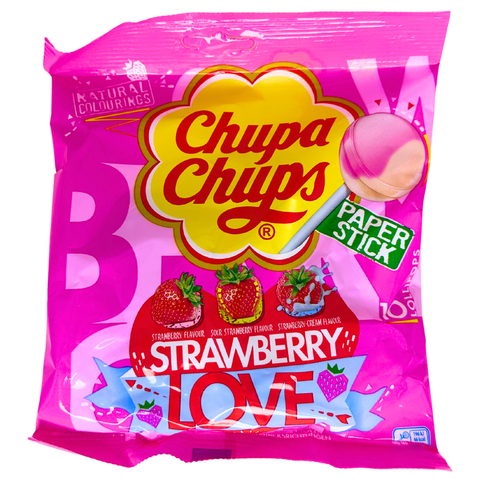 Chupa Chups Strawbery Love 120g - 12 Pack