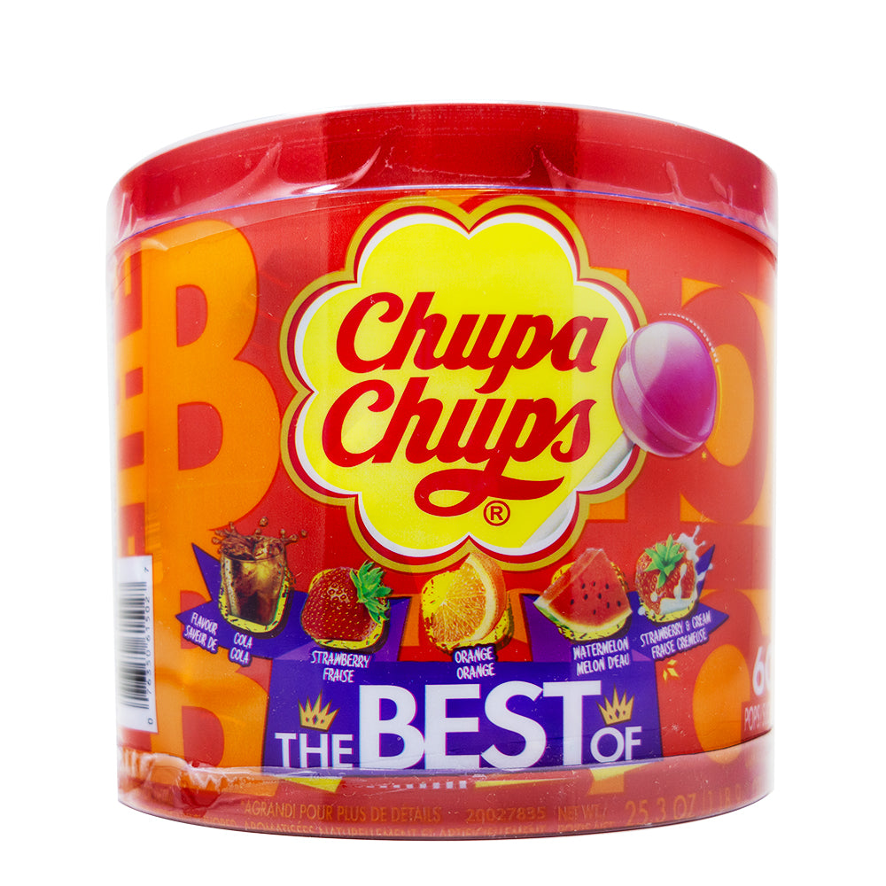 Chupa Chups Best Of Lollipops - 60 Pack  Nutrition Facts Ingredients
