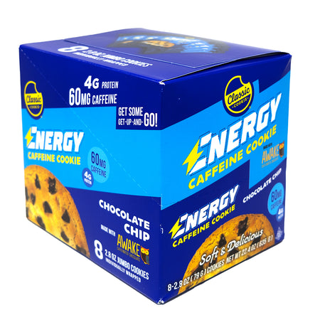 Classic Soft Energy Caffeine Chocolate Chip Cookie 79g - 8 Pack