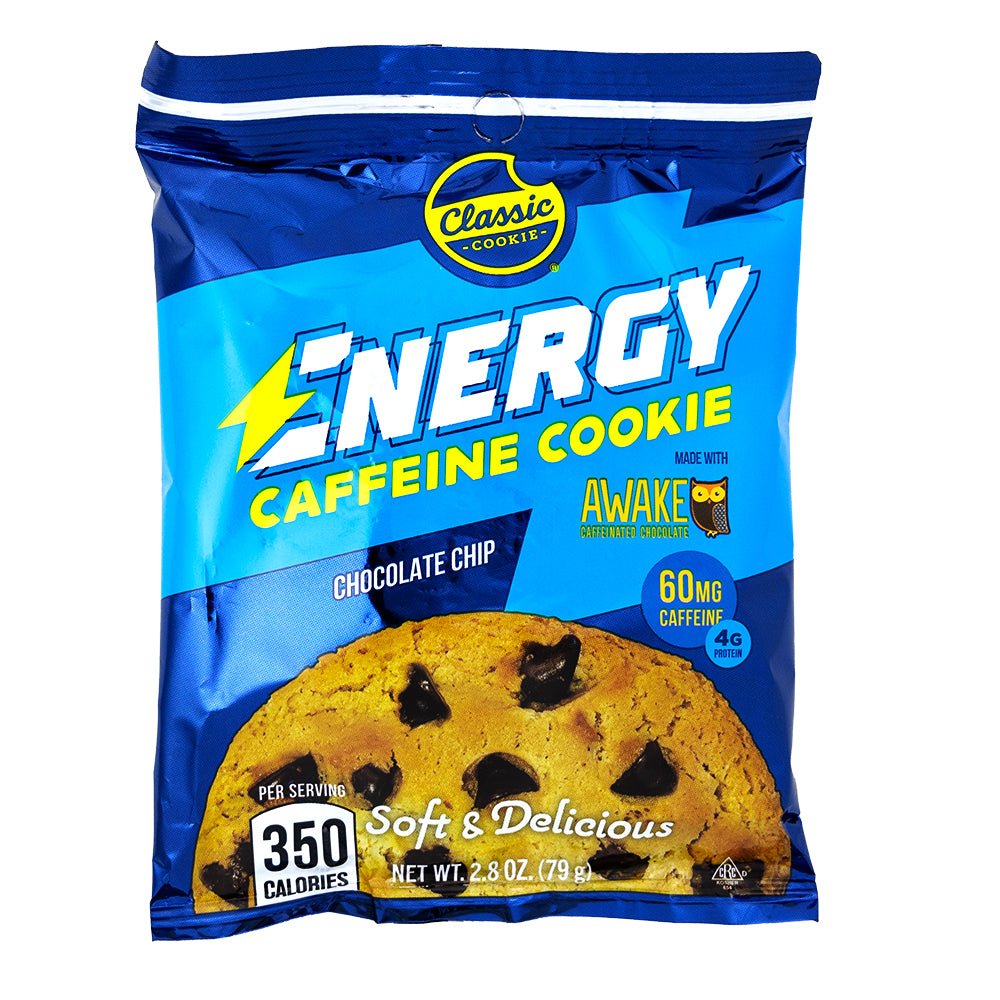 Classic Soft Energy Caffeine Chocolate Chip Cookie 79g - 8 Pack