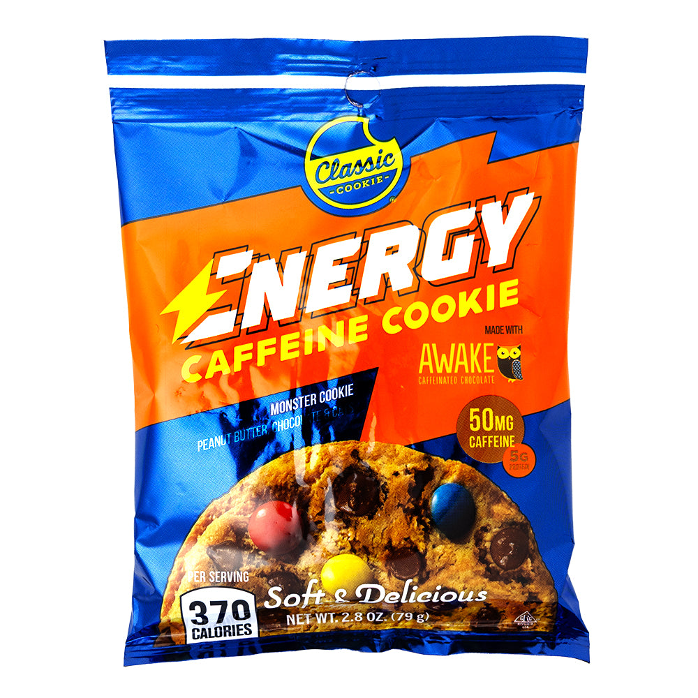 Classic Soft Energy Caffeine Monster Peanut Butter & Oats Cookie 79g - 8 Pack