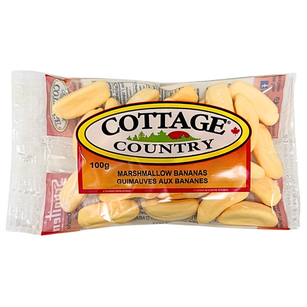 Cottage Country Marshmallow Bananas 100g - 20 Pack