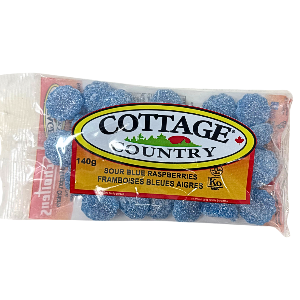 Cottage Country Sour Blue Raspberries 140g - 20 Pack