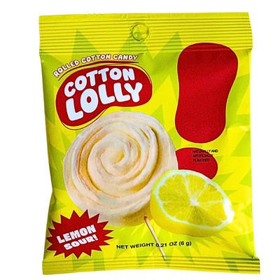 Cotton Lolly Lemon Sour 6g - 10 pack
