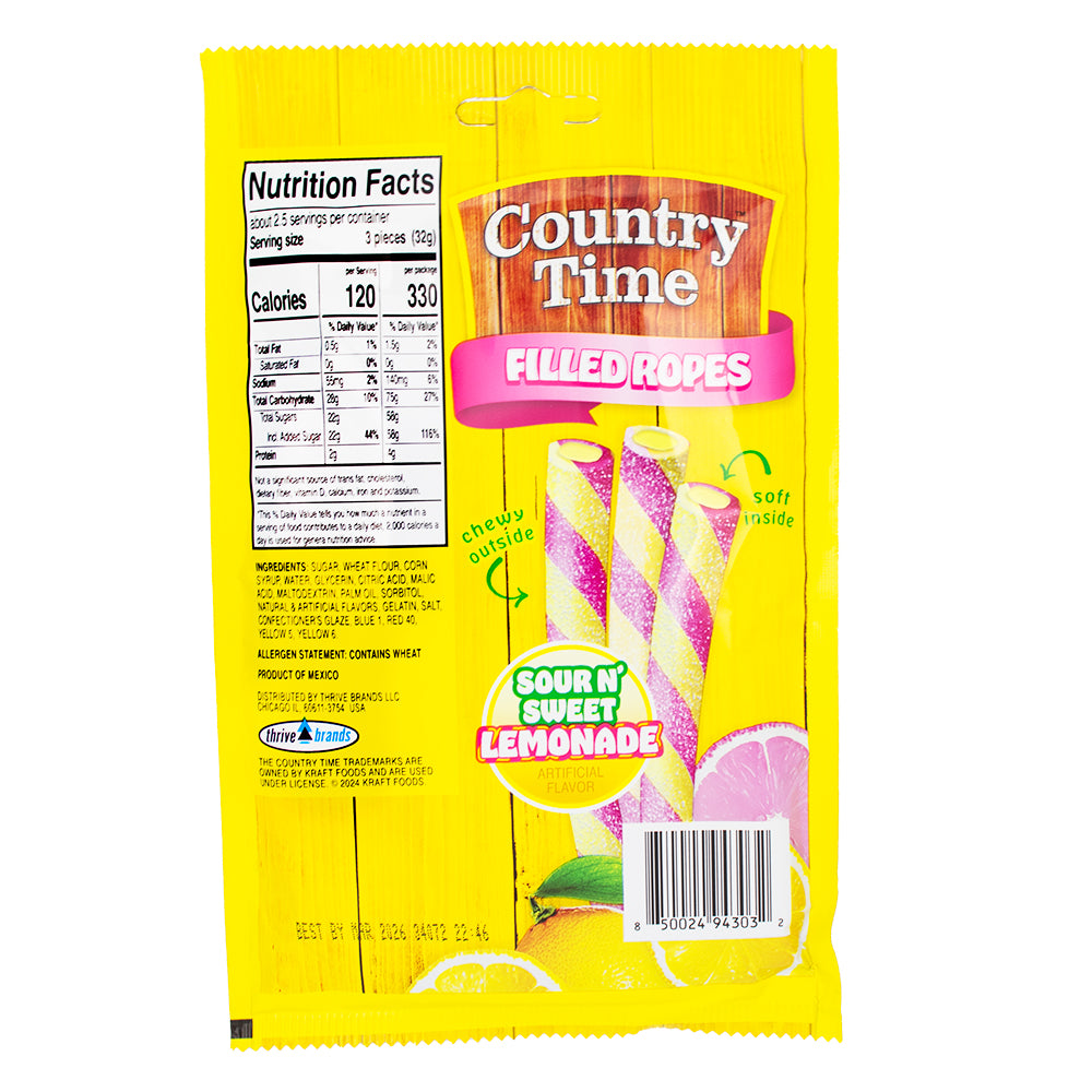 Country Time Lemonade Ropes - 3oz - 12 Pack   Nutrition Facts Ingredients