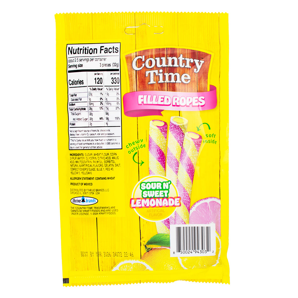 Country Time Lemonade Ropes - 3oz - 12 Pack   Nutrition Facts Ingredients