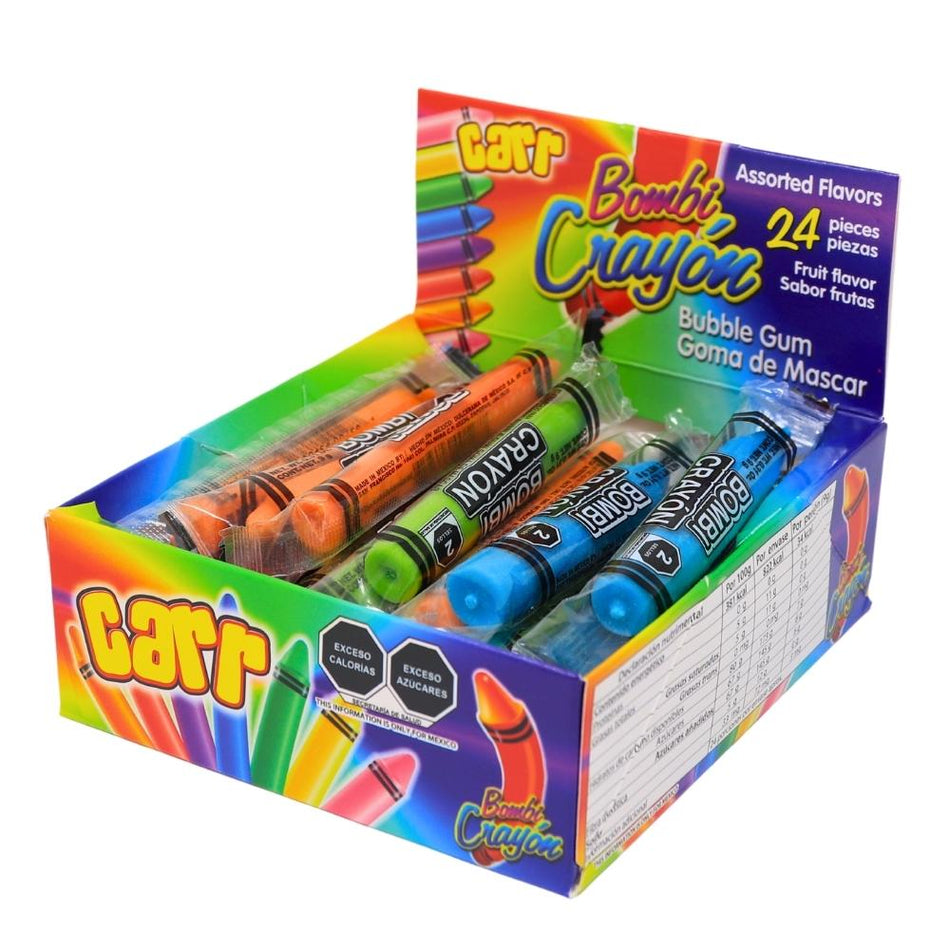 Crayon Bubble Gum 24ct (Mexico) - 1 Box