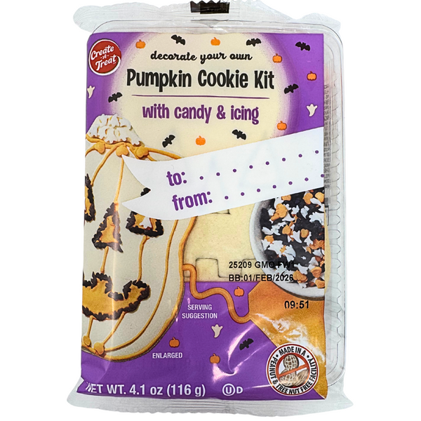 Create-A-Treat Decorate Your Own Pumpkin Cookie 4.10oz - 10 Pack