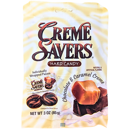 Creme Savers Chocolate & Caramel 3oz - 12 Pack
