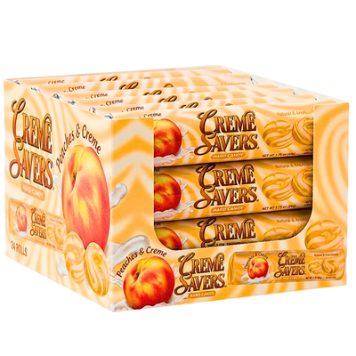 Creme Savers Rolls Peach and Creme 1.76oz - 24 Rolls