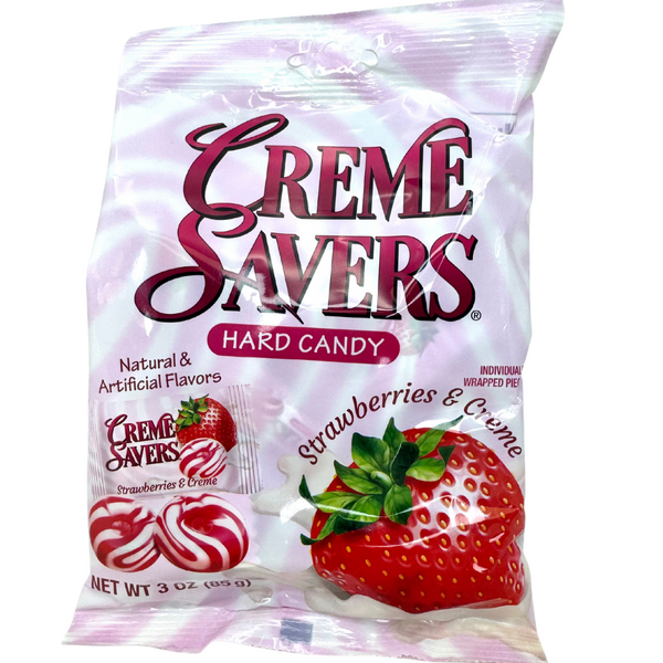 Creme Savers Strawberries & Creme 3oz - 12 Pack | iWholesale Candy