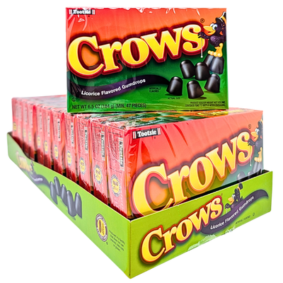 Crows Licorice Flavored Gumdrops Theater Box - 12 Pack