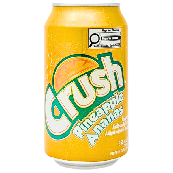 Crush Pineapple Soda 355mL - 12 Pack
