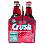 Crush Strawberry Soda in Glass 12oz - 4 Pack
