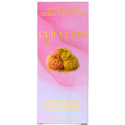 Cup A Cake Angel Floss Dubai Chocolate 100g - 10 Pack