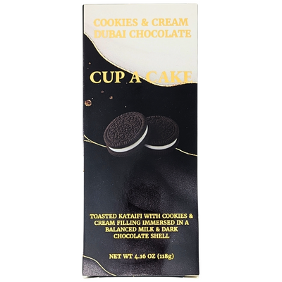 Cup A Cake Cookies & Cream Dubai Chocolate 118g - 10 Pack