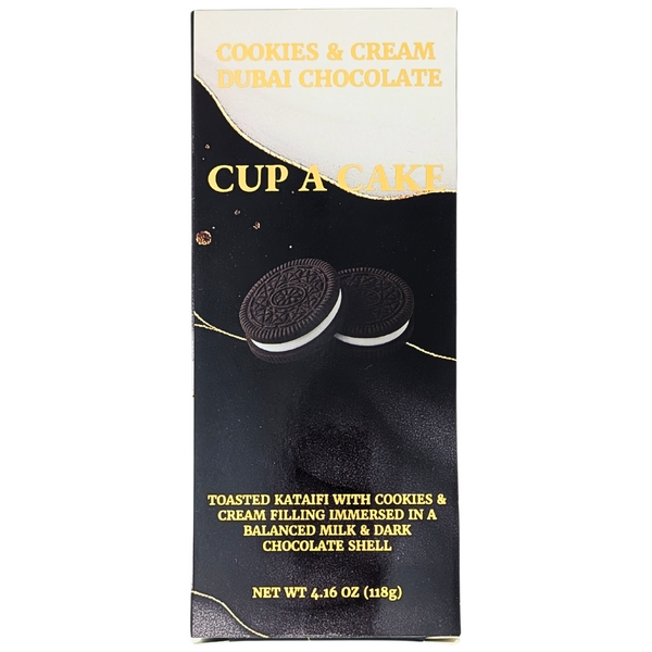 Cup A Cake Cookies & Cream Dubai Chocolate 118g - 10 Pack