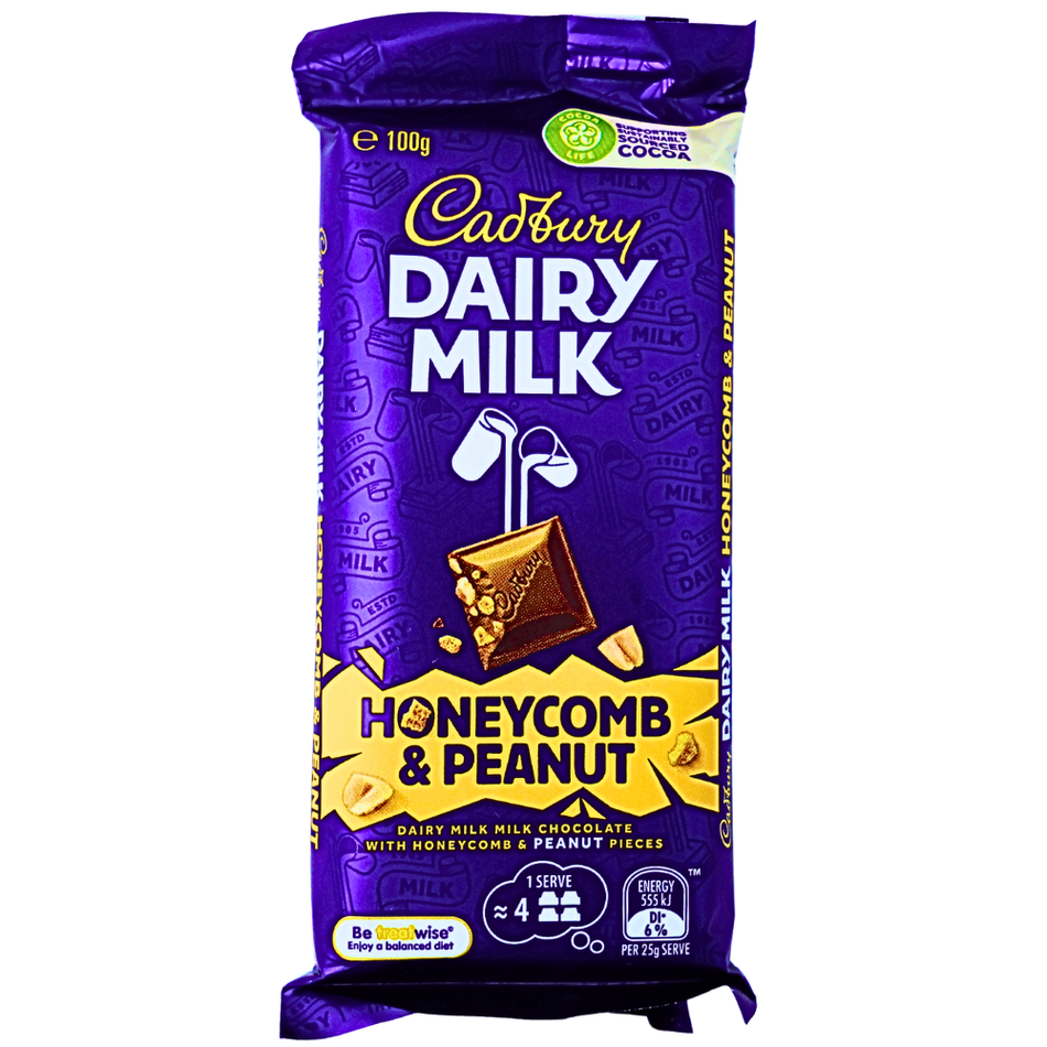 Dairy Milk Honeycomb & Peanut 100g (Aus) - 15 Bars