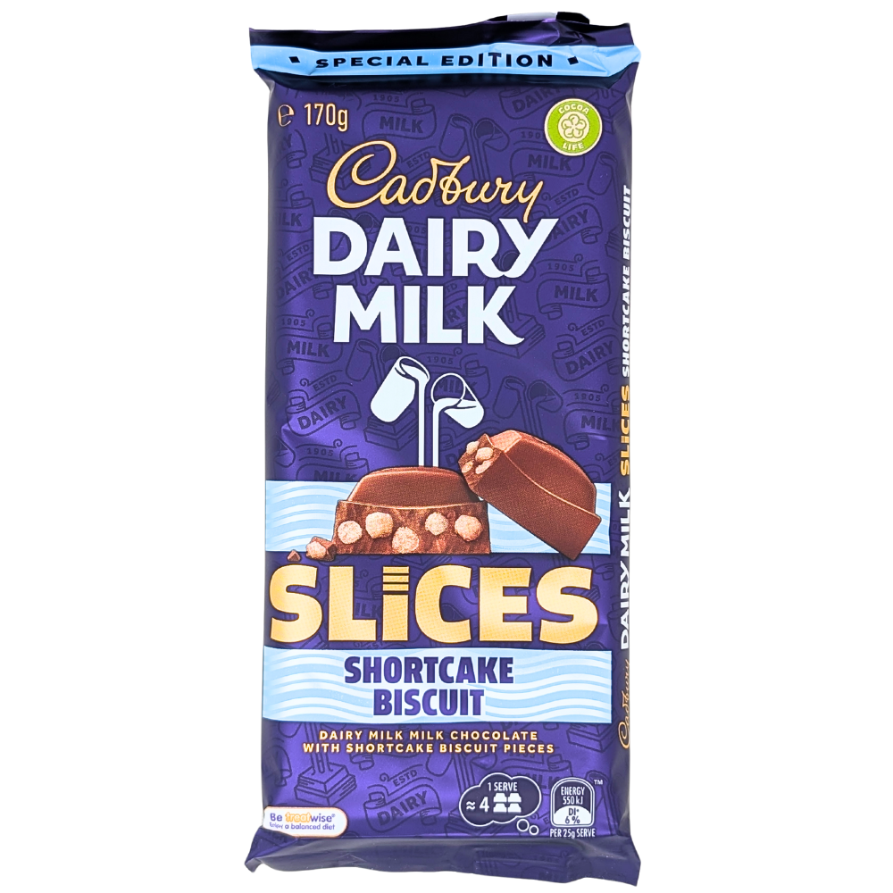 Dairy Milk Slices Shortcake Biscuit 170g (Australia) - 15 Pack
