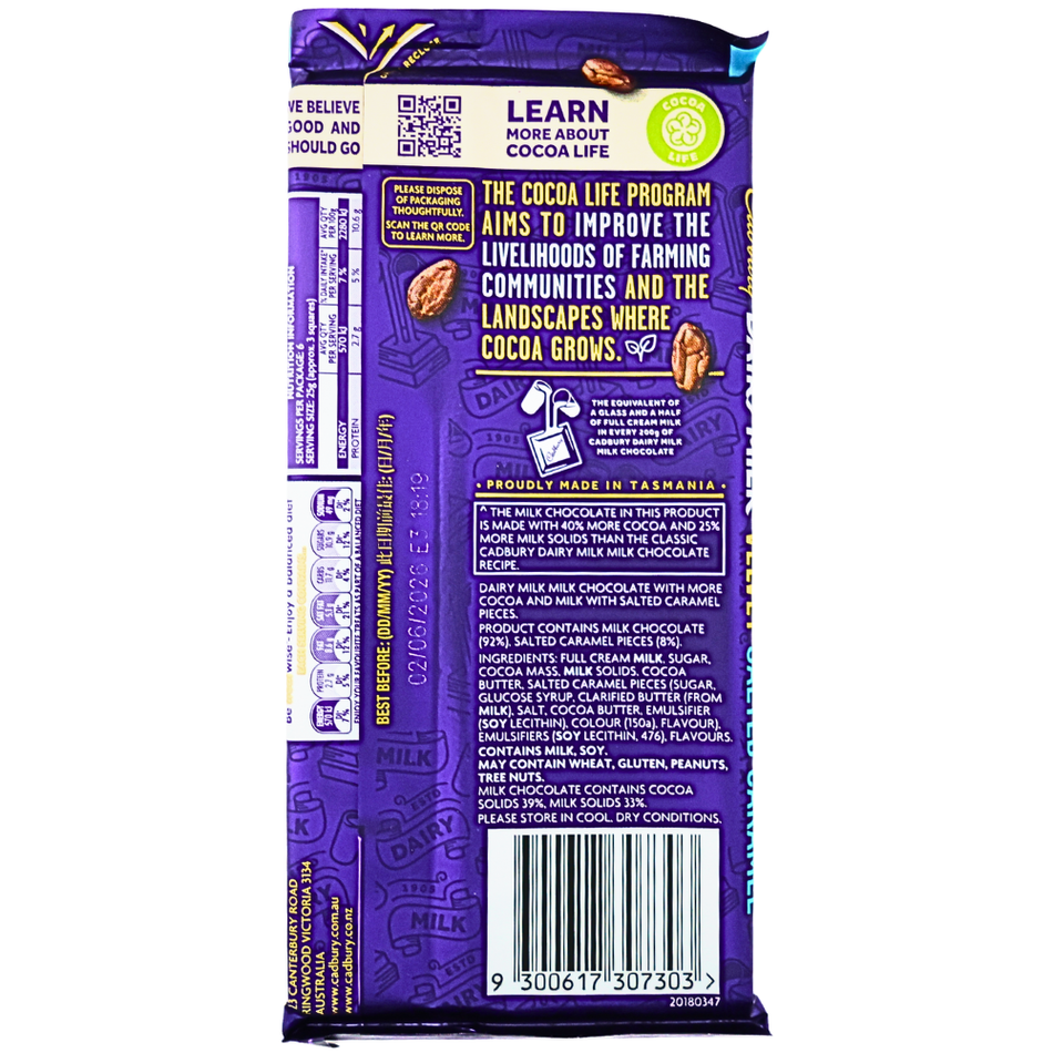 Dairy Milk Velvet Salted Caramel 150g (Aus) - 19 Bars