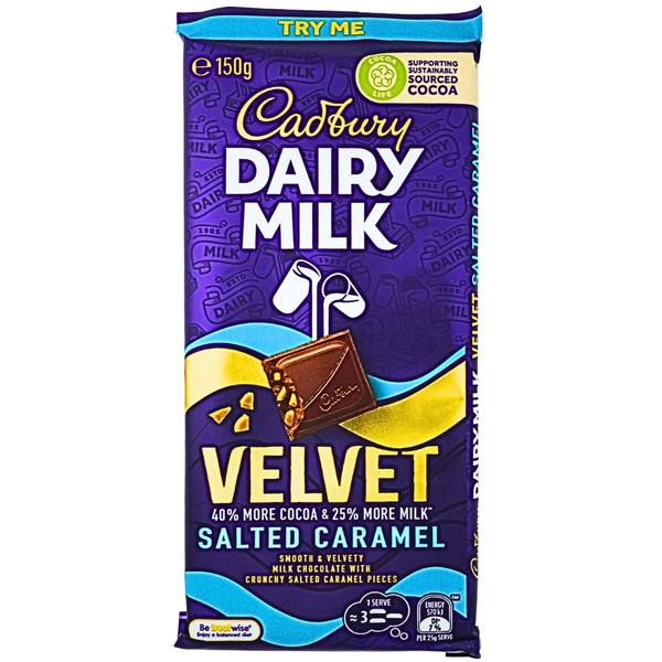 Dairy Milk Velvet Salted Caramel 150g (Aus) - 19 Bars
