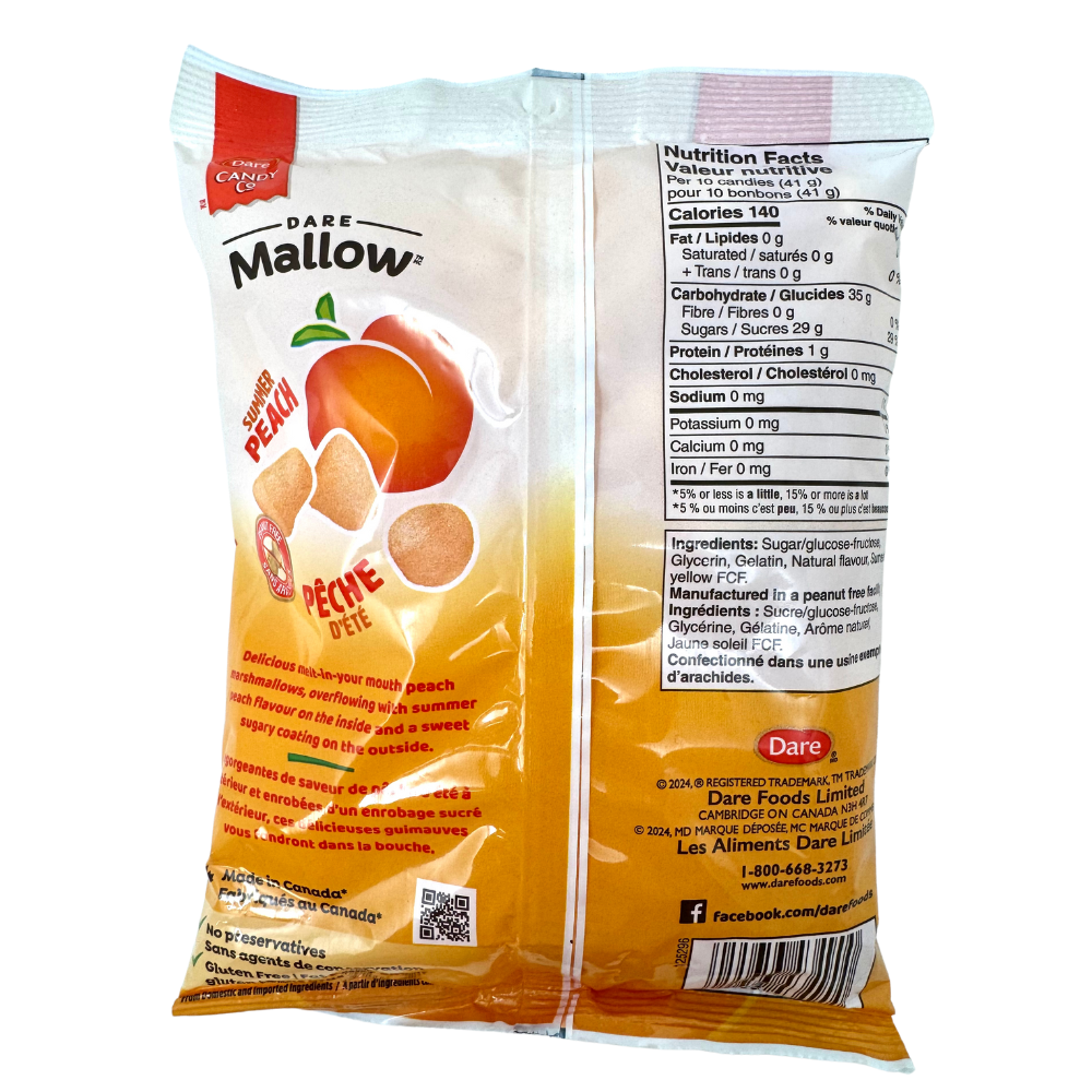 Dare Real Mallow Peach Marshmallows 150g - 12 Pack