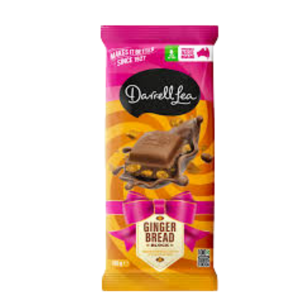 Darrell Lea Gingerbread Chocolate (Australia) 160g - 17 Pack