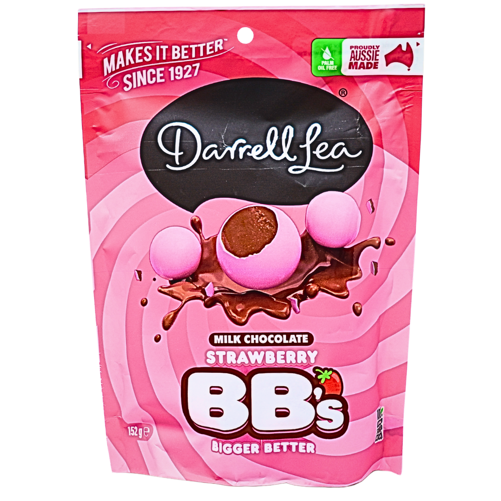Darrell Lea Strawberry BB's Milk Chocolate (Australia) 152g - 12 Pack