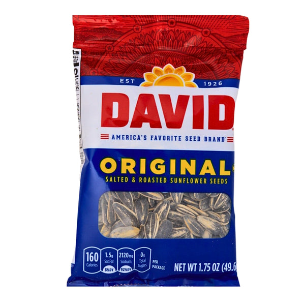 DAVID Original Sunflower Seeds 1.75oz - 24 Pack