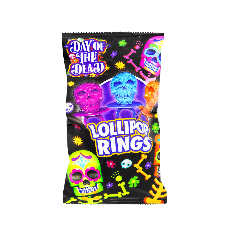 Day of The Dead Lollipop Rings - 18 Pack   Nutrition Facts Ingredients