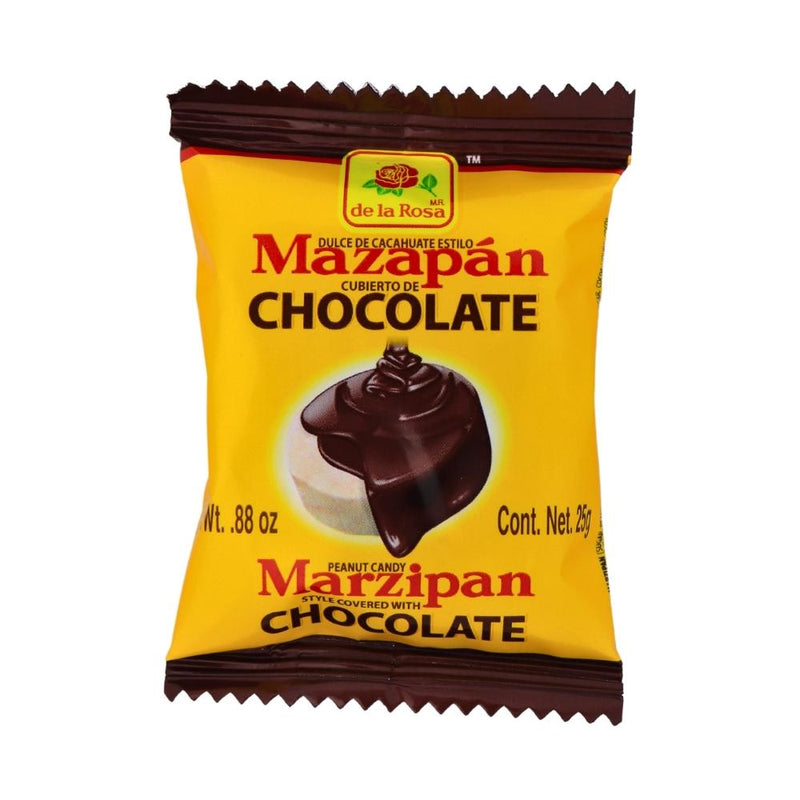 De La Rosa Marzipan Chocolate Covered Peanut Candy 25g (Mexico) - 16 Pack