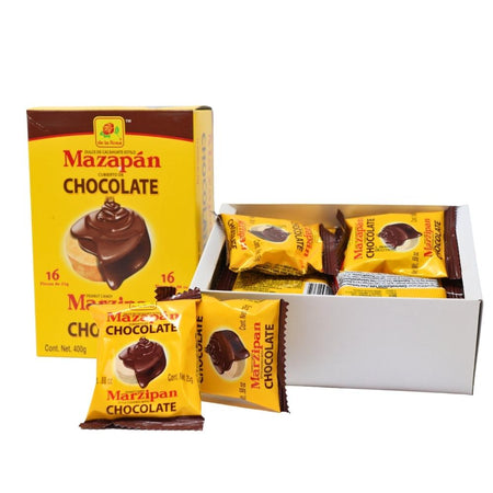 De La Rosa Marzipan Chocolate Covered Peanut Candy 25g (Mexico) - 16 Pack