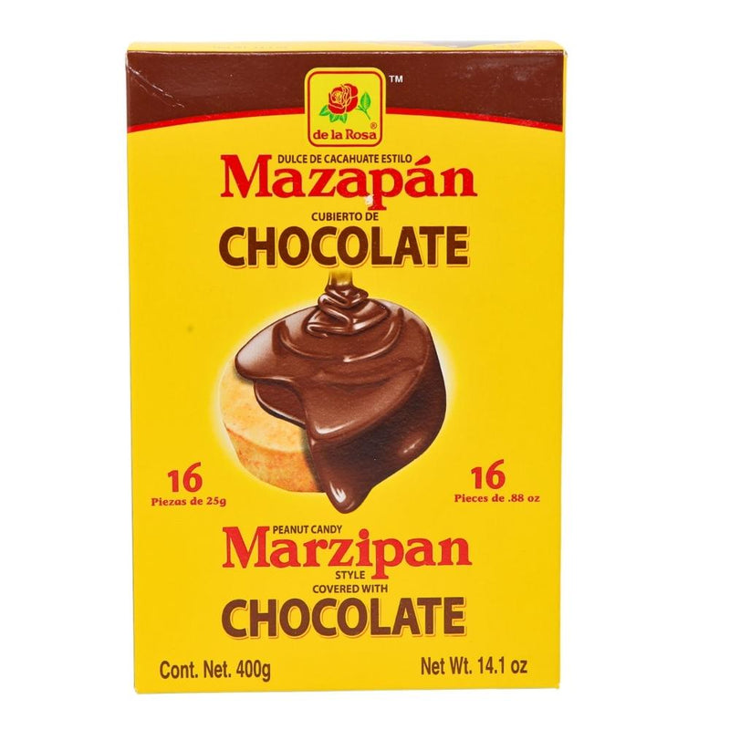 De La Rosa Marzipan Chocolate Covered Peanut Candy 25g (Mexico) - 16 Pack