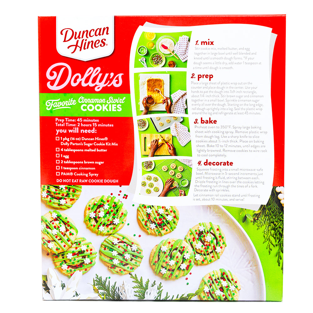 Dolly Holiday Sugar Cookie Kit 16oz - 5 Pack  Nutrition Facts Ingredients
