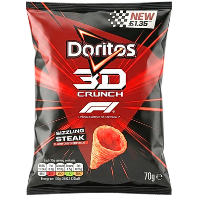 Doritos 3D Crunch Formula 1 70g (UK) - 18 Pack